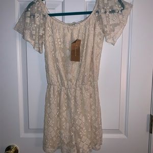 Cream Lacey Romper